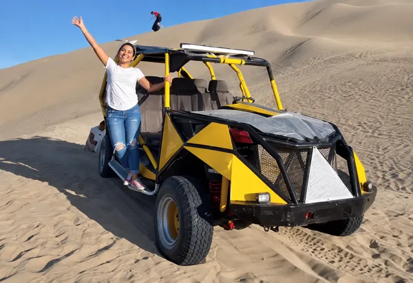 Buggy rides and sandboarding in Huacachina, Peru in May